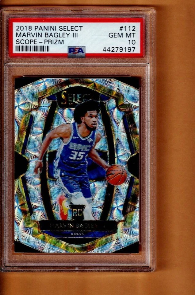 # 112 scope prizm   MARVIN BAGLEY  rc  2018 19 PANINI SELECT   PSA 10 - Image 1 of 1
