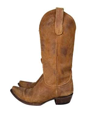Botas de Vaquero Old Gringo Para Mujer 7B Marrón Gamuza Cuero Western Ranch Envejecidas Foto 1 de 4