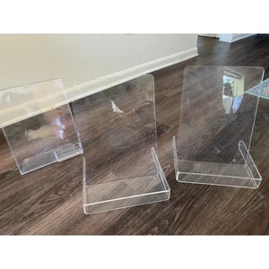 Juego de 3 soportes de exhibición de acrílico para tarjetas de visita de libros impresos - Imagen 1 de 6
