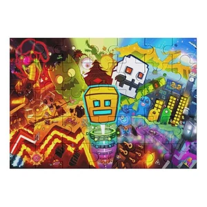 Geometry Dash Jigsaw Puzzle 35/70/120/200/300/500/1000 Piece Gift for Kids - Picture 1 of 14