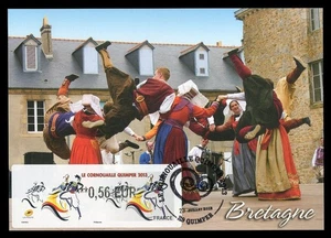 FRANCE 2013 Carte Maximum Card ATM - Le Cornouaille Quimper Breton dance danza - Imagen 1 de 1