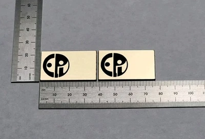 Par de emblema logotipo emblema alto-falante EPI dourado premium - Imagem 1 de 3