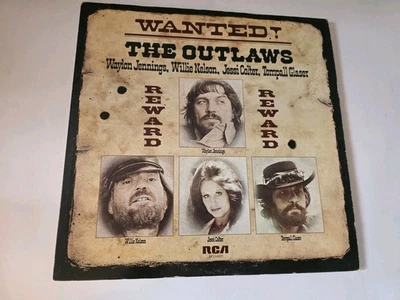 WAYLON JENNINGS WILLIE NELSON WANTED! THE OUTLAWS 1976  Very Good Condition  - Image 1 of 4
