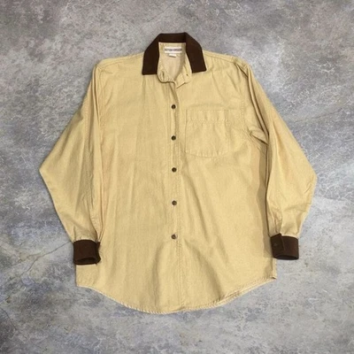 Camisa de Colección Años 80 Gotcha Cubierta Gamuza Cuello Talla Mediana Para Mujer’s Abotonada Foto 1 de 4