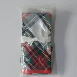 Pottery Barn Stewart Plaid Guest Towels S/2 Red Green 15x22" NIP No Monogram - Picture 1 of 5