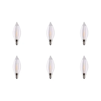 SATCO 2W CA11 LED - Satin Spun Clear - Candelabra base - 2700K - 6PK - Image 1 of 4