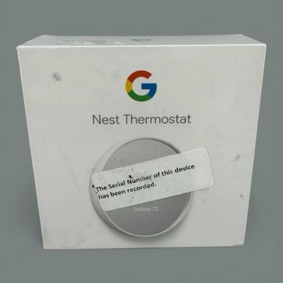Google Nest Smart Thermostat -Snow - GA01334-US - Brand New Sealed - Image 1 of 4