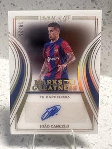 2023-24 Immaculate Soccer JOAO CANCELO Marks Of Greatness Auto Gold /25 - Picture 1 of 2