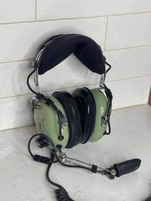David Clark Aviation Headset Pilot Aircraft H10-76 Green Untested USA Made - Image 1 of 4