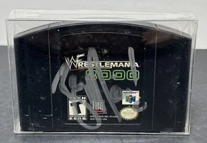 Wrestle Mania 2000 Nintendo 64 Autographed Cartridge Blue Meanie Rare - Picture 1 of 7