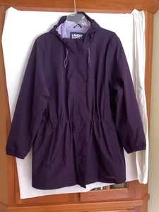 Land's End Hooded Rain Jacket Women's 2X Purple - Picture 1 of 4