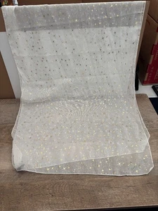 Sciarpa - Bianca con motivo celeste - Foto 1 di 3