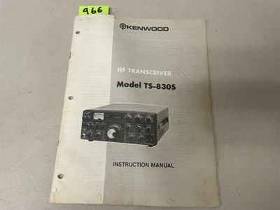 KENWOOD HF Transceiver Instruction Manual Model TS-830S Vintage - Image 1 of 4