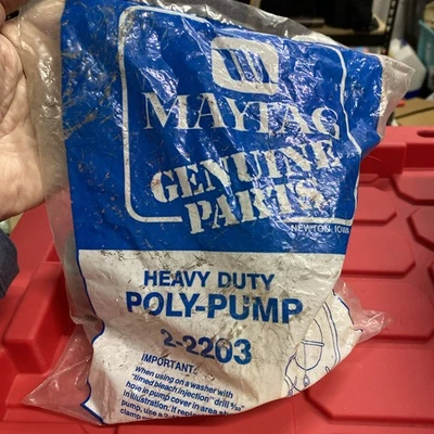 OEM Maytag Washer Heavy Duty Poly-Pump part 2-2203 New In Original Packaging - Image 1 of 2