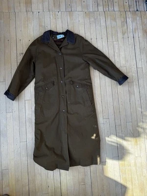 Vintage L.L. Bean Barn Chore Duster Aztec Sherpa Lined Farm Jacket Womens Medium - Image 1 of 4