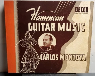 78 RPM Carlos Montoya Flamencan Guitar Solo 3x10" Decca Album No.197 excellent - Image 1 of 4