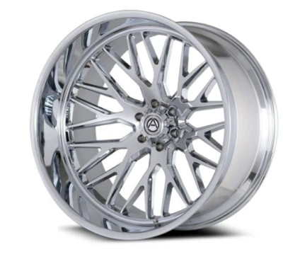 4x 26x14 Artem Offroad A206 Novus Wheels -76 Chrome 8x6.5 Chevy GMC RAM 8x165.1 - Image 1 of 3