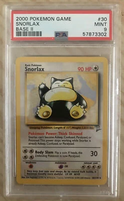 2000 Pokemon Game Base Set 2 Snorlax PSA 9 MINT No. 30/130 #30 - Image 1 of 3
