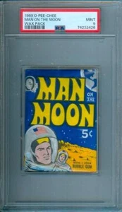 1969 O-Pee-Chee UOMO sulla Luna 5 Centesimi Confezione Cera Non Aperta PSA 9 - Foto 1 di 2