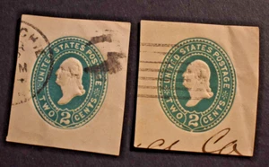 2 - 1894 US Stamp Scott #U318 - 2 Cent Washington Envelope Cut. b - Picture 1 of 2