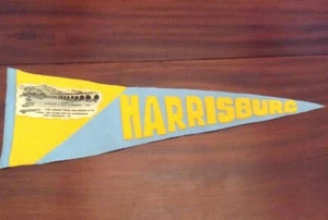 Vintage PRR Pennsylvania Railroad Stone Arch Bridge Harrisburg PA Pennant - Picture 1 of 7