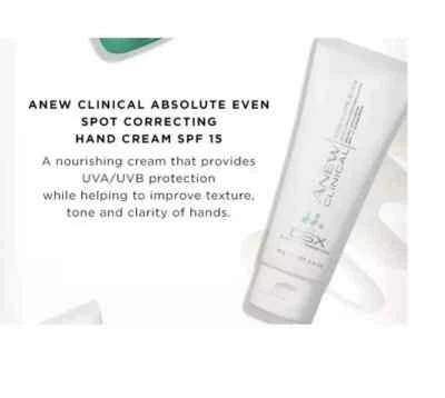 Crema de manos correctora de manchas Avon Anew Clinical ABSOLUTAMENTE UNIFORME ~ SELLADA ~ ENVÍO RÁPIDO Foto 1 de 4