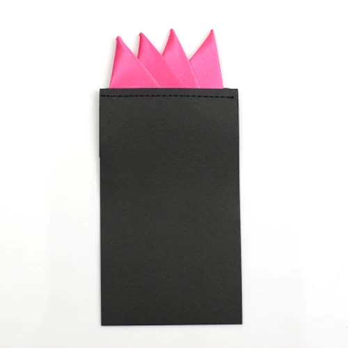 Fashion Men Solid Color 4 Folds Pre-folded Pocket Square Handkerchief Wedding - Image 1 of 1