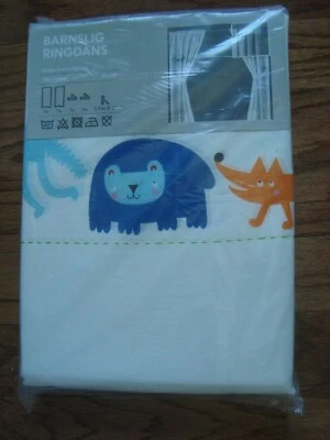 宜家 BARNSLIG RINGDANS 一对窗帘窗板 47 x 98 英寸 儿童 全新 — 第 1/4 张图片