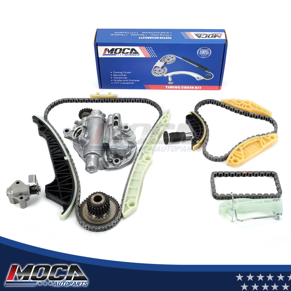 Kit de cadena de distribución con bomba de aceite para Audi A4 A5 A6 Q5 2012 2,0 L turboalimentado 9-0739S Foto 1 de 4