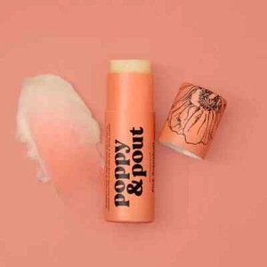 POPPY & POUT LIP BALM PINK GRAPEFRUIT, MADE IN THE USA-ALL NATURAL!!! - Picture 1 of 7