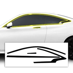 Fits Infiniti Q60 2017-2022 Side Window Chrome Delete Decal Blackout Vinyl Trim - Picture 1 of 6