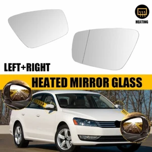 Mirror Glasses Set of 2 Driver & Passenger Side Heated for VW Left Right Pair - Picture 1 of 12