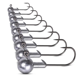 50pcs Lead Jig Head Fishing Hooks 1g 1.5g 2g 3.5g 5g Freshwater Saltwater Trout - Picture 1 of 6