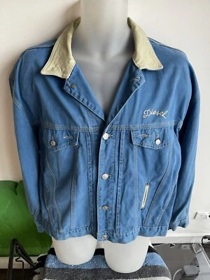 Chaqueta de Jean Vintage DIESEL Denim Azul Turquesa - Talla L - Hecha en ITALIA ¡Rara! Foto 1 de 4