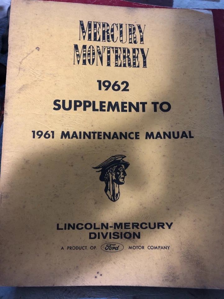 1962 Mercury Monterey Suplemento para 1961 Manual de Manutenção de Fábrica - Imagem 1 de 1