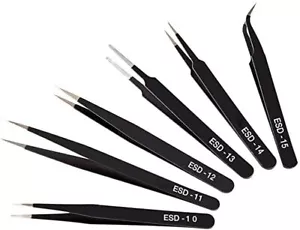 Kit 6 Pinces à Epiler de Précision ESD NEUF - Imagen 1 de 2