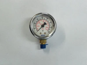 WIKA 2" Dial 0-160 psi/kPa Pressure Gauge, 1/8" Bottom Mount, SS Case, O2Service - Picture 1 of 6