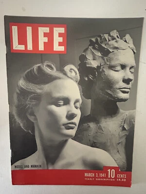Life Magazine March 3, 1941, Tobruck, Veronica Lake, Diego Rivera artist - Image 1 of 2