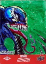 2016 UD Marvel Annual VENOM Plexi Sketch card 1/1 by Ray Racho