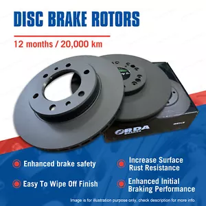 Pair Rear Disc Brake Rotors for Mitsubishi Magna TR TS V6 Verada KR KS V6 - Picture 1 of 2
