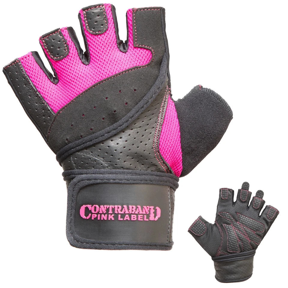 CLEARANCE 50% OFF!!! Contraband Pink Label 5737 Womens Wrist Wrap Lifting Gloves - Image 1 of 1