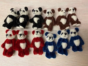 12X Lot World of Miniature Bears By Theresa Yang 1.5" Plush Bear Panda #170-12 - Picture 1 of 11
