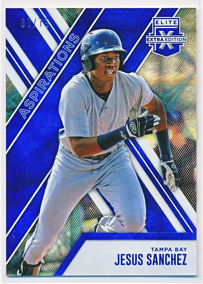 JESUS SANCHEZ 2017 PANINI ELITE EXTRA EDITION ASPIRATIONS BLUE PARALLEL RC /75 - Image 1 of 1