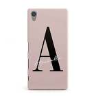 Personalised Dusty Pink Initial Sony Case For Sony Phones