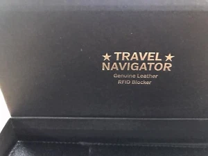 Rfid Blocker Travel Navigator Herren Geldbörse Echtleder Neu - Bild 1 von 3