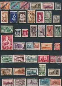 SAAR **52 VERSCHIEDENE MH & GEBRAUCHT (1923-55)** AUSGABEN WIE ABGEBILDET; CV 45 $ - Bild 1 von 4