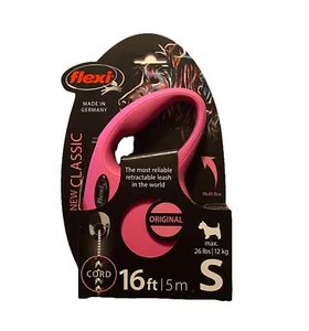 Flexi Classic Retractable Dog Leash NEW Pink 16 Ft Cord Small Dogs up to 26 Lbs - Picture 1 of 22