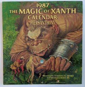 🦋 1987 The Magic of Xanth Calendar w Poster Piers Anthony - Picture 1 of 15