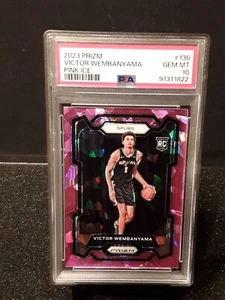 Prizm Victor Wembanyama Pink Ice 2023 PSA 10 gemas MT #136 - Imagen 1 de 5