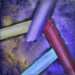 Contemporary Original Abstract Painting Canvas Magnet Art by Rain Crow - Picture 1 of 6